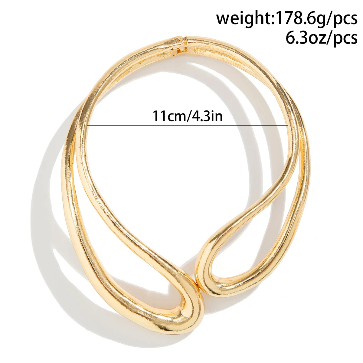 Exaggerated Heavy Metal Big Open Torques Choker Necklace fot Women Goth Adjustable Chunky Chain Grunge Jewelry Steampunk Men New